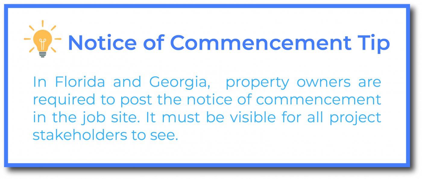 Notice of Commencement Tip