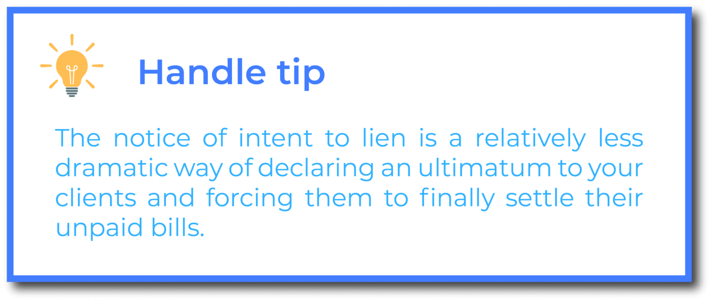 Notice of intent tip