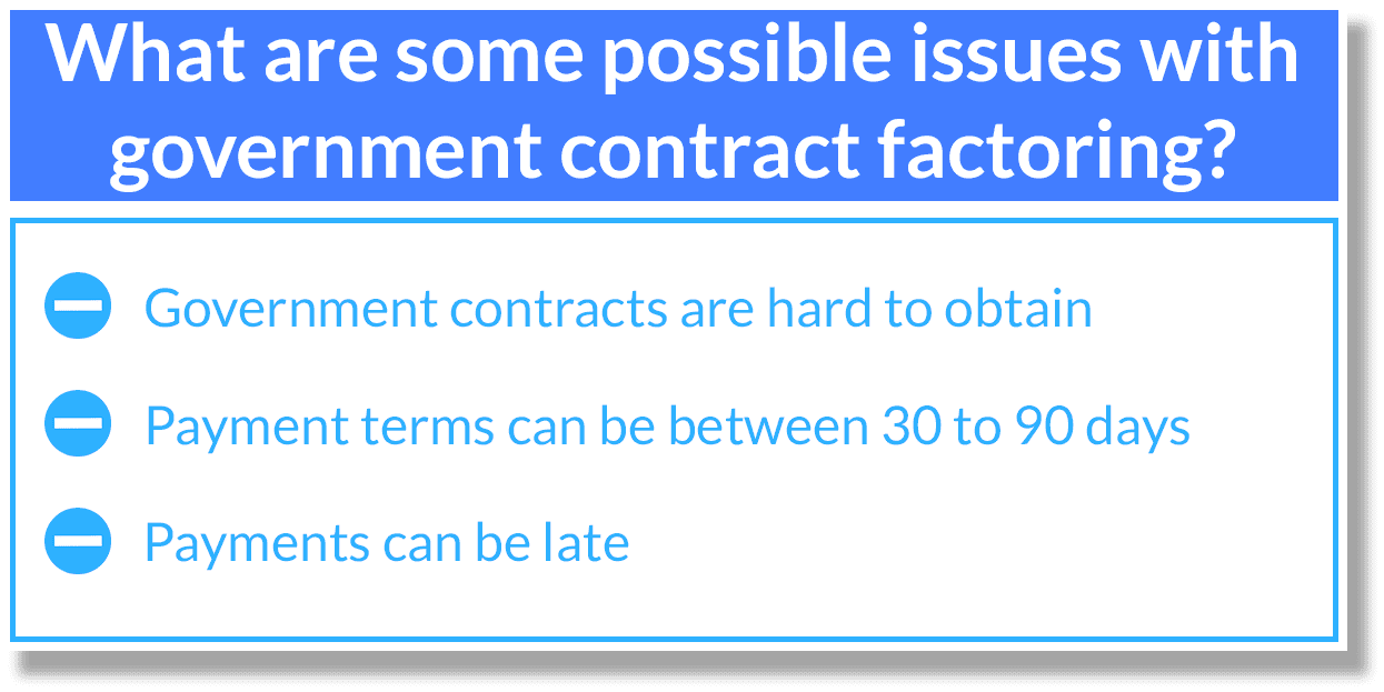 What-are-some-possible-issues-with-government-contract-factoring