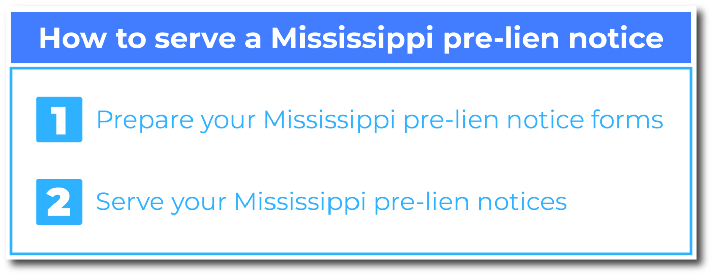 How to serve a Mississippi pre-lien notice