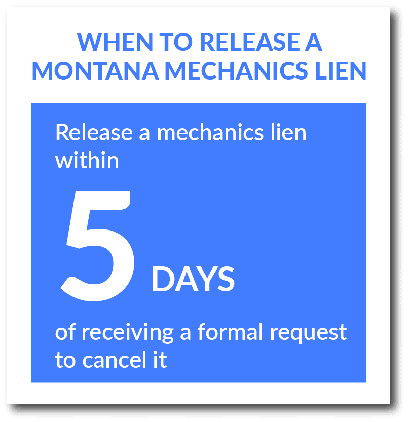 When to release a Montana mechanics lien