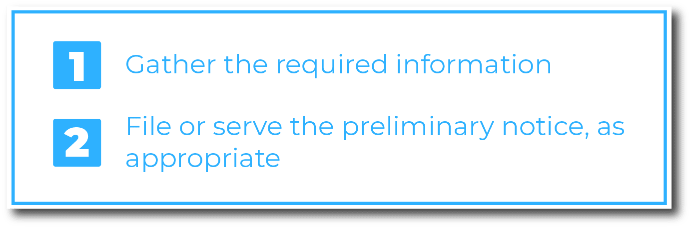How to file an Iowa preliminary notice