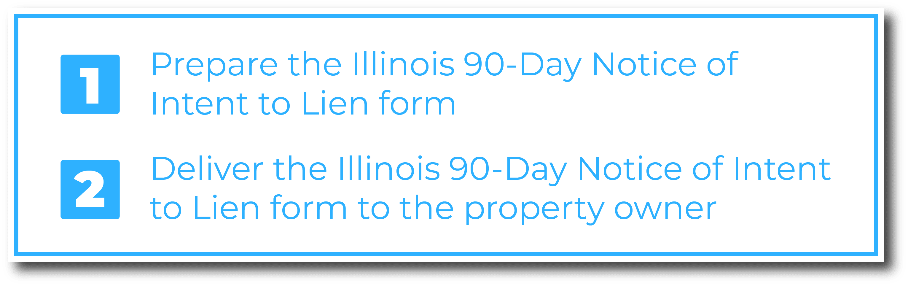 How to serve an Illinois Notice of Intent to Lien