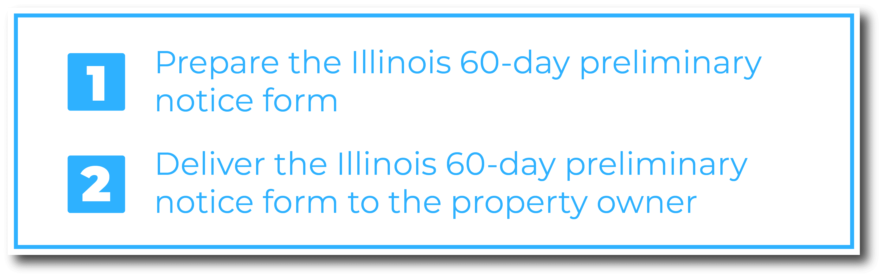 How to serve an Illinois preliminary notice