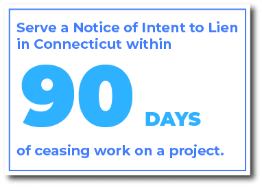 When do you serve a Connecticut Notice of Intent